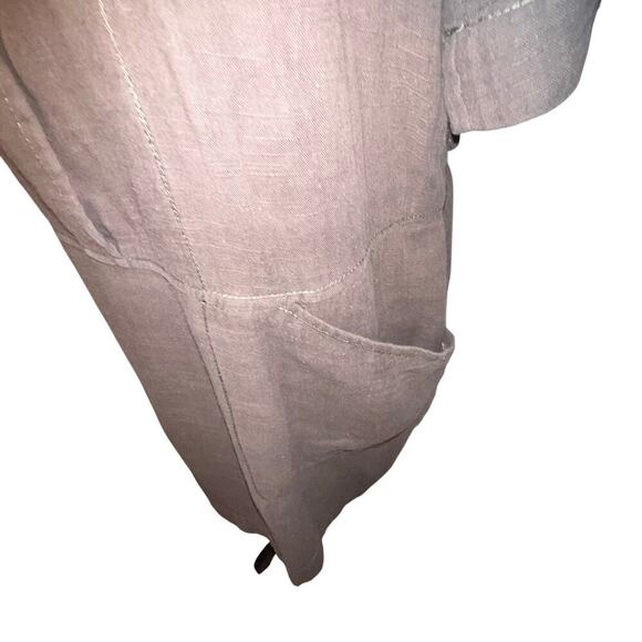 Nurture, Women’s size Medium Tan Cotton Silk lined Y2K pocketed camp dress - Picture 7 of 13